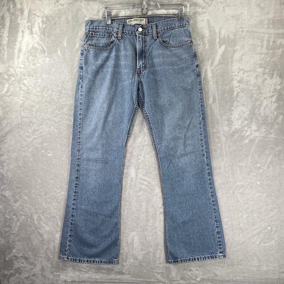 Levi's 527 Jeans men's 32x30 Low Bootcut Denim Blue Bootleg Western Light Wash - Picture 1 of 13